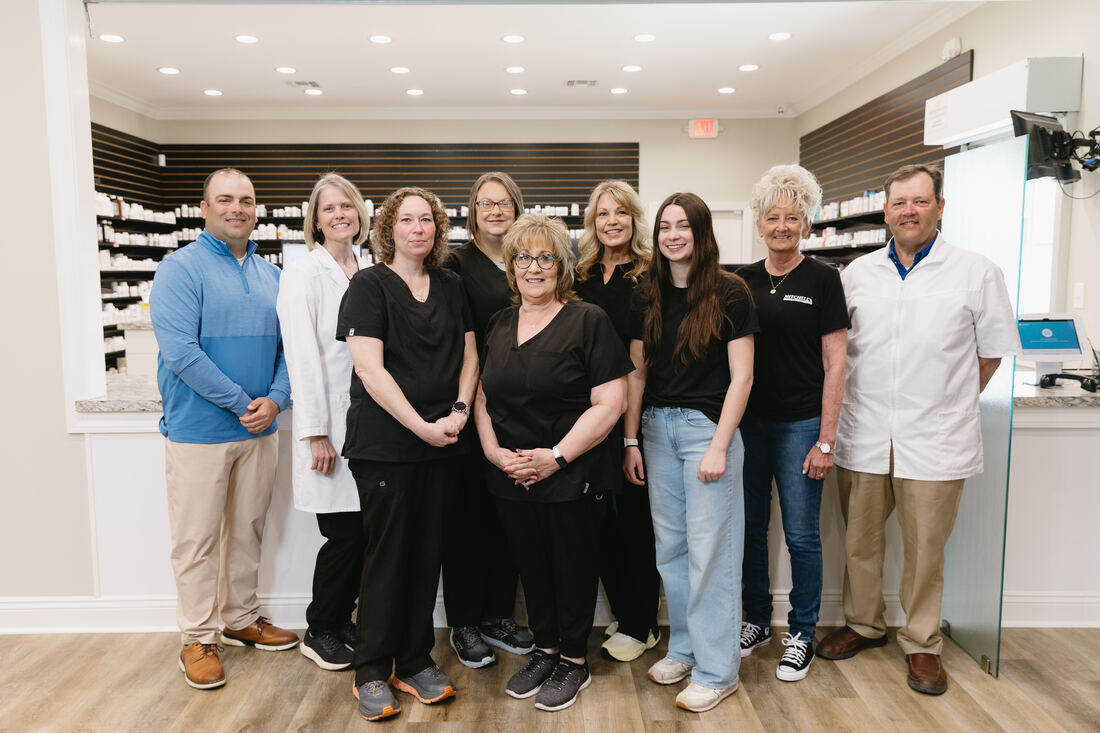 The staff of Mitchell's Pharmacy at the Chatham, Louisiana location